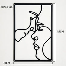 Painel Decorativo Feminino Vazado em Metal – Arte de Parede Moderna para Casa