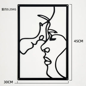 Painel Decorativo Feminino Vazado em Metal – Arte de Parede Moderna para Casa