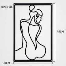 Painel Decorativo Feminino Vazado em Metal – Arte de Parede Moderna para Casa