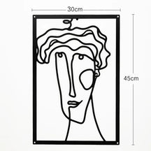 Painel Decorativo Feminino Vazado em Metal – Arte de Parede Moderna para Casa