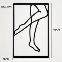 Painel Decorativo Feminino Vazado em Metal – Arte de Parede Moderna para Casa