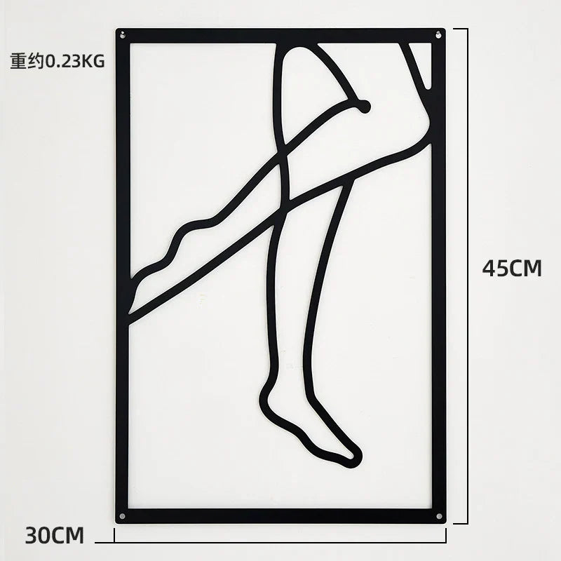 Painel Decorativo Feminino Vazado em Metal – Arte de Parede Moderna para Casa