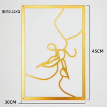 Painel Decorativo Feminino Vazado em Metal – Arte de Parede Moderna para Casa