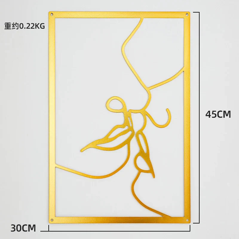 Painel Decorativo Feminino Vazado em Metal – Arte de Parede Moderna para Casa