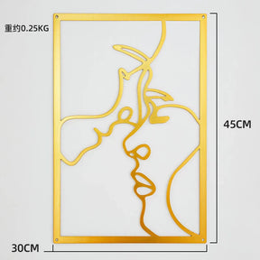 Painel Decorativo Feminino Vazado em Metal – Arte de Parede Moderna para Casa