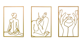 Painel Decorativo Feminino Vazado em Metal – Arte de Parede Moderna para Casa